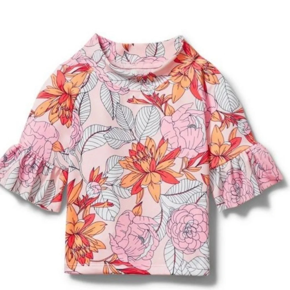 Janie and Jack Floral Rash Guard